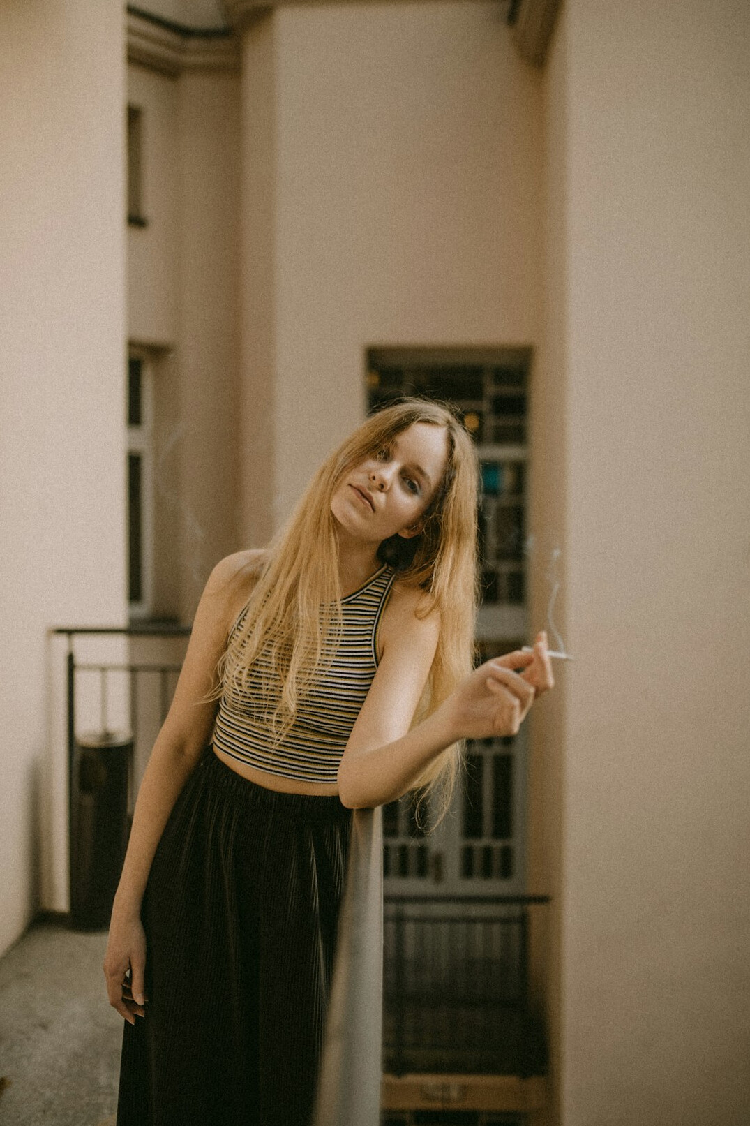 Portrait of a Polish woman editor in her forties