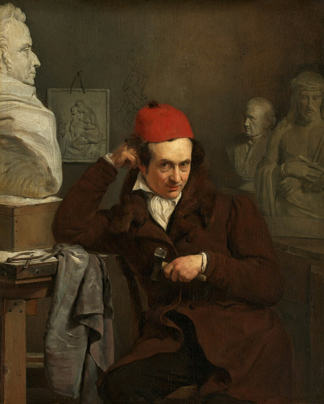 Portrait of a Polish man historian in his thirties